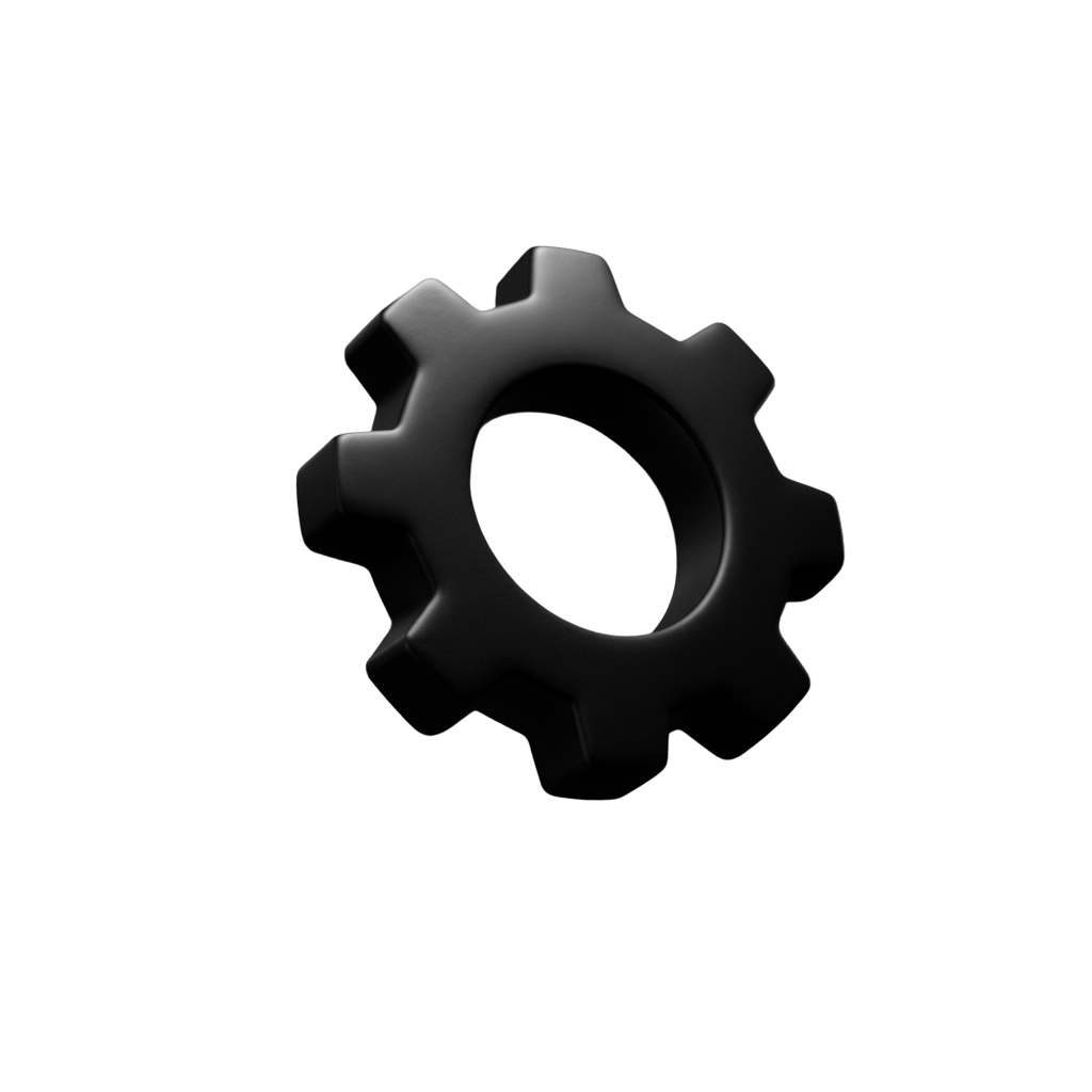 Gear icon representing systematic execution
