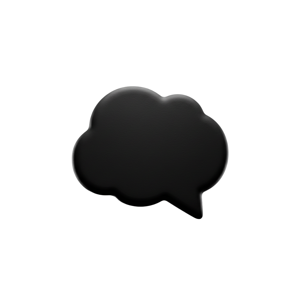 Speech bubble icon representing asking questions